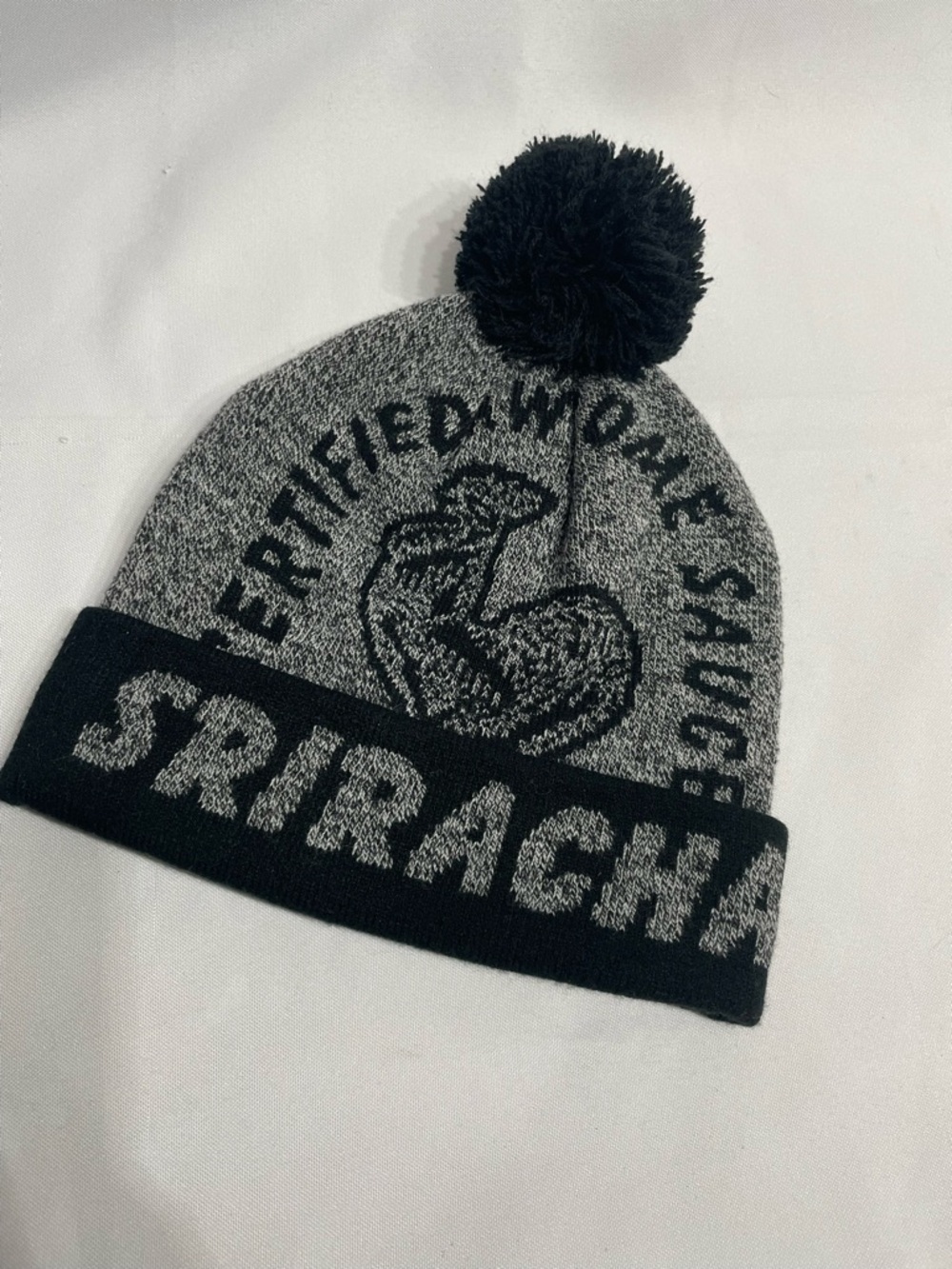 Adult One Size Siracha Rooster Logo Beanie Excellent Condition